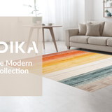 Ultra Soft Area Rug, Non Slip, Stain Resistant, Washable Area Rugs for Living Room, Bedroom, Sleek Neutral Twisted Braids(Orange)