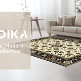 Luxurious Distressed Geometric Motif(Beige)
