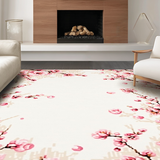 Ultra Soft Area Rug, Non Slip, Stain Resistant, Washable Area Rugs for Living Room, Bedroom, Whimsical Soft Blossom Decor(Pink)