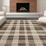 Ultra Soft Area Rug, Non Slip, Stain Resistant, Washable Area Rugs for Living Room, Bedroom, Sophisticated Abstract Diamond Layout(Beige)