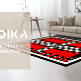 Playful Colorful Geometric Arrangement(Red)