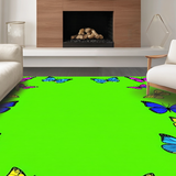 Ultra Soft Area Rug, Non Slip, Stain Resistant, Washable Area Rugs for Living Room, Bedroom, Vibrant Nature-Inspired Playful Theme(Pink)