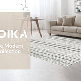 Ultra Soft Area Rug, Non Slip, Stain Resistant, Washable Area Rugs for Living Room, Bedroom, Art Deco Black And White Rug: Striped Decorative Floor Covering(Gray)