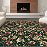 Elegant Dark Green Botanical Print(Green)