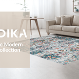 Ultra Soft Area Rug, Non Slip, Stain Resistant, Washable Area Rugs for Living Room, Bedroom, Rustic Silver Floral Texture(Gray)