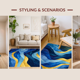 Luxe Modern Geometric Arrangement(Blue)