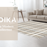 Charming Warm Beige Geometric Touch(Beige)