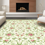 Ultra Soft Area Rug, Non Slip, Stain Resistant, Washable Area Rugs for Living Room, Bedroom, Artful Organic Pattern Fusion(Ivory)