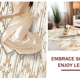 Ultra Soft Area Rug, Non Slip, Stain Resistant, Washable Area Rugs for Living Room, Bedroom, Luxurious Earthy Woven Look(Beige)