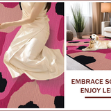 Ultra Soft Area Rug, Non Slip, Stain Resistant, Washable Area Rugs for Living Room, Bedroom, Youthful Playful Pink Patterns(Pink)