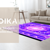 Ultra Soft Area Rug, Non Slip, Stain Resistant, Washable Area Rugs for Living Room, Bedroom, Whimsical Colorful Fantasy Theme(Purple)