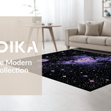 Ultra Soft Area Rug, Non Slip, Stain Resistant, Washable Area Rugs for Living Room, Bedroom, Colorful Night Sky Aesthetic(Purple)