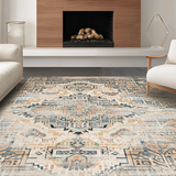Transitional Warm Toned Medallion(Beige)
