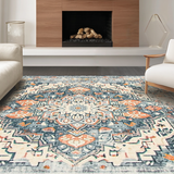 Ultra Soft Area Rug, Non Slip, Stain Resistant, Washable Area Rugs for Living Room, Bedroom, Trendy Soft Pastel Motif(Gray)