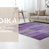 Ultra Soft Area Rug, Non Slip, Stain Resistant, Washable Area Rugs for Living Room, Bedroom, Rich Colorful Ogee Motif(Purple)