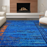 Dynamic Orange Blue Abstract(Blue)