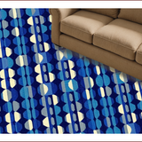 Ultra Soft Area Rug, Non Slip, Stain Resistant, Washable Area Rugs for Living Room, Bedroom, Stain-Resistant Trellis Kitchen Entryway Carpet(Blue)
