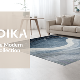 Ultra Soft Area Rug, Non Slip, Stain Resistant, Washable Area Rugs for Living Room, Bedroom, Rustic Grey Star Motif(Blue)