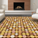 Ultra Soft Area Rug, Non Slip, Stain Resistant, Washable Area Rugs for Living Room, Bedroom, Fun Earth Toned Abstract Style(Brown)