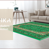 Ultra Soft Area Rug, Non Slip, Stain Resistant, Washable Area Rugs for Living Room, Bedroom, Vintage Oriental Boho(Green)