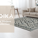 Ultra Soft Area Rug, Non Slip, Stain Resistant, Washable Area Rugs for Living Room, Bedroom, Elegant Softly Textured Design(Gray)