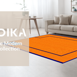 Ultra Soft Area Rug, Non Slip, Stain Resistant, Washable Area Rugs for Living Room, Bedroom, Vibrant Retro Game Aesthetic(Orange)