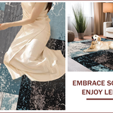 Ultra Soft Area Rug, Non Slip, Stain Resistant, Washable Area Rugs for Living Room, Bedroom, Modern Abstract Bedroom Minimalist Style Area Rug(Gray)