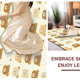 Ultra Soft Area Rug, Non Slip, Stain Resistant, Washable Area Rugs for Living Room, Bedroom, Playful Abstract Animal Pattern(Beige)