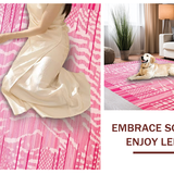 Ultra Soft Area Rug, Non Slip, Stain Resistant, Washable Area Rugs for Living Room, Bedroom, Stylish Contemporary Animal Print(Pink)