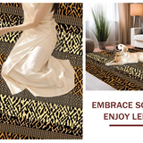 Ultra Soft Area Rug, Non Slip, Stain Resistant, Washable Area Rugs for Living Room, Bedroom, Striking Exotic Animal Imagery(Black)