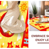 Ultra Soft Area Rug, Non Slip, Stain Resistant, Washable Area Rugs for Living Room, Bedroom, Charming Baby Safari Palette(Yellow)