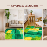 Dynamic Whimsical Curved Motifs(Green)