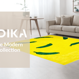 Ultra Soft Area Rug, Non Slip, Stain Resistant, Washable Area Rugs for Living Room, Bedroom, Quirky Soft Plush Decor Element(Yellow)