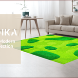 Ultra Soft Area Rug, Non Slip, Stain Resistant, Washable Area Rugs for Living Room, Bedroom, Playful Pet-Friendly Nursery Rug in Warm Colors(Green)
