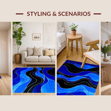 Bold Abstract Texture Harmony(Blue)
