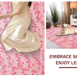 Ultra Soft Area Rug, Non Slip, Stain Resistant, Washable Area Rugs for Living Room, Bedroom, Vibrant Playful Petal Composition(Pink)