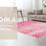 Ultra Soft Area Rug, Non Slip, Stain Resistant, Washable Area Rugs for Living Room, Bedroom, Safari Chic Animal Print Delight(Pink)