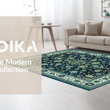 Ultra Soft Area Rug, Non Slip, Stain Resistant, Washable Area Rugs for Living Room, Bedroom, Striking Central Medallion Design(Blue)