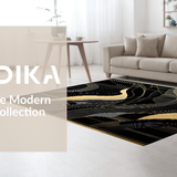 Elegant Abstract Marble Inspired Motif(Black)