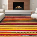 Elegant Woven Striped Motif(Red)