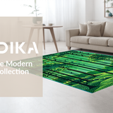 Minimalist Medallion Style with Monochrome Palette(Green)