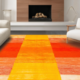 Ultra Soft Area Rug, Non Slip, Stain Resistant, Washable Area Rugs for Living Room, Bedroom, Vibrant Abstract Color Splash Design(Yellow)