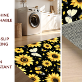 Ultra Soft Area Rug, Non Slip, Stain Resistant, Washable Area Rugs for Living Room, Bedroom, Chic Abstract Butterfly Decoration(Yellow)
