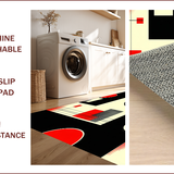 Ultra Soft Area Rug, Non Slip, Stain Resistant, Washable Area Rugs for Living Room, Bedroom, Vinyl Record Round(Black)