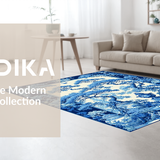 Ultra Soft Area Rug, Non Slip, Stain Resistant, Washable Area Rugs for Living Room, Bedroom, Serene Green Pastoral Design Accent(Blue)
