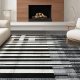 Ultra Soft Area Rug, Non Slip, Stain Resistant, Washable Area Rugs for Living Room, Bedroom, Black Bow Accent Rug, Girly Preppy Decor(Black)
