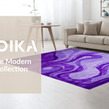 Ultra Soft Area Rug, Non Slip, Stain Resistant, Washable Area Rugs for Living Room, Bedroom, Chic Modern Pastel Fusion(Purple)