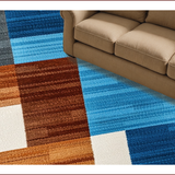 Ultra Soft Area Rug, Non Slip, Stain Resistant, Washable Area Rugs for Living Room, Bedroom, Abstract Blue Brown Living Room Non-Slip Carpet(Blue)
