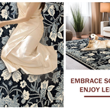 Luxe Charcoal Flower Aesthetic(Blue)