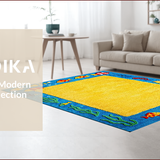 Ultra Soft Area Rug, Non Slip, Stain Resistant, Washable Area Rugs for Living Room, Bedroom, Vibrant Marine Life Classroom Non-Slip Area Carpet(Blue)